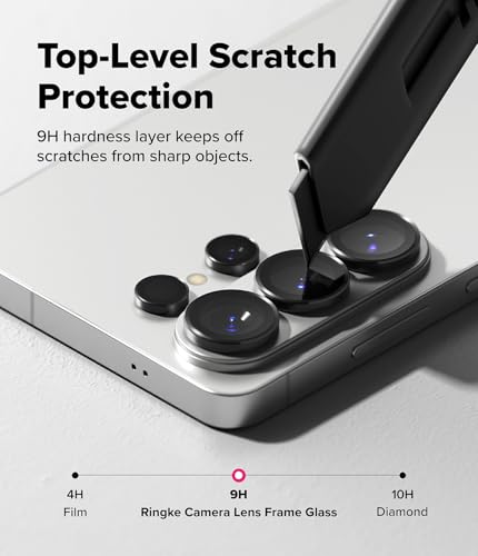 Image of Ringke Camera Lens Frame for Samsung Galaxy S26 Ultra Camera Lens Protector with Easy Installation Tray [2 Pack] [Metal Individual Ring Cover] HD Quality Scratch Resistant 9H Tempered Glass