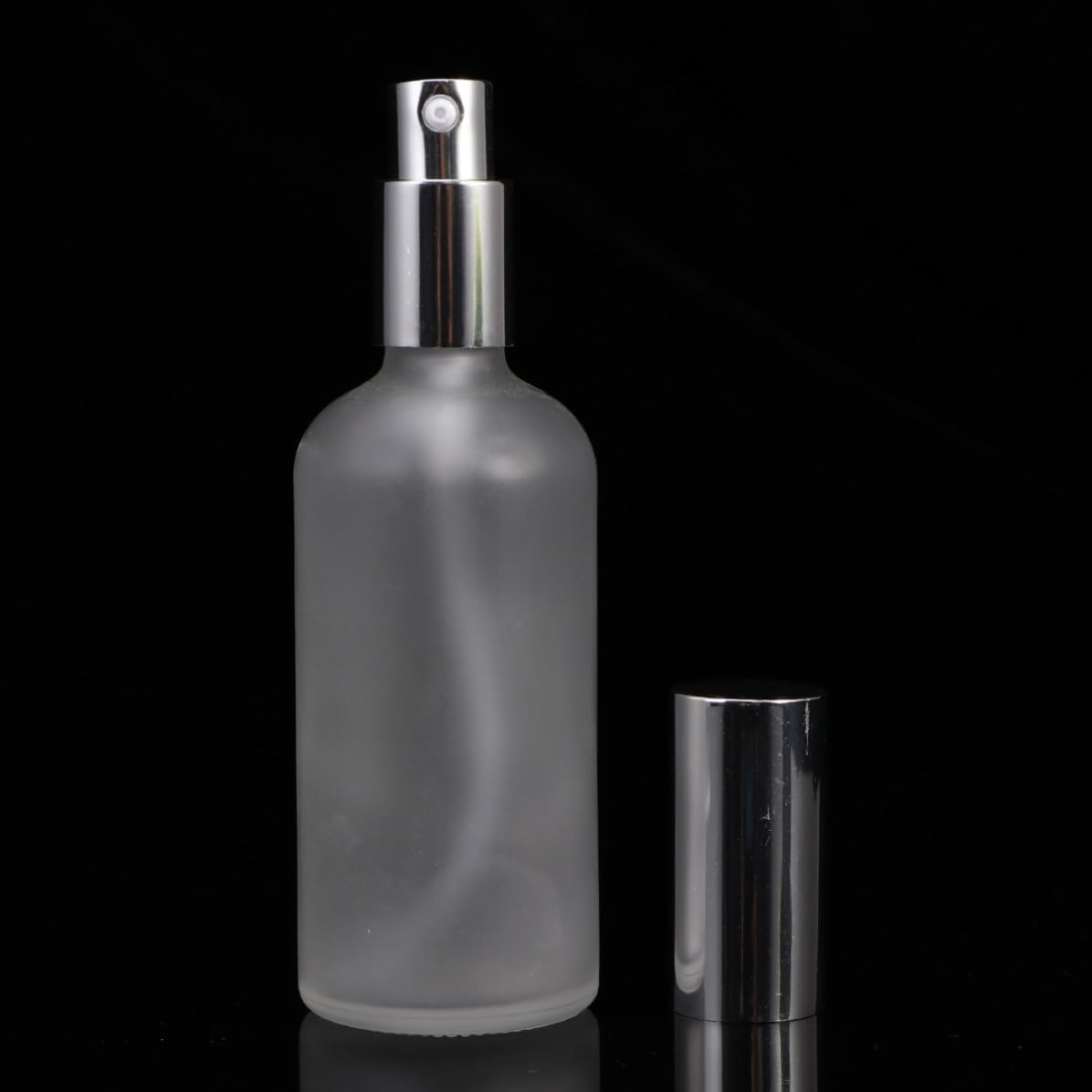 10pcs 100ml Reusable Pump Dispenser Bottles for Shampoo and Body Lotion, Frosted Glass and Plastic Material with Pump Design, for Home Use and Travel