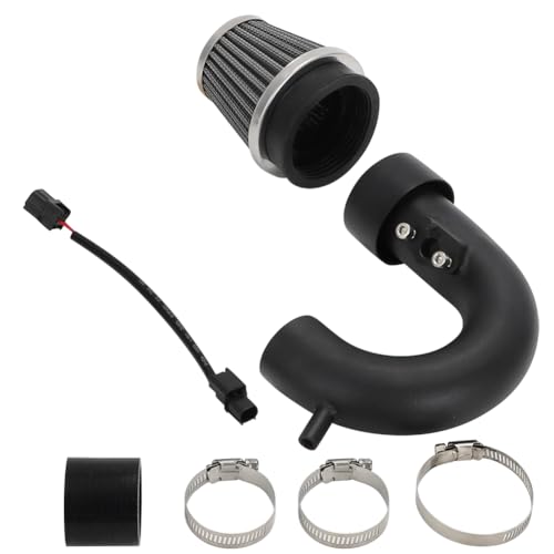 Motoparty Short Ram Air Filter Intake Kit for 2022-2023 Honda Grom RR & Monkey 5 Speed - High Flow Washable Carbon Fiber Air Filter, Stainless Steel Intake, Easy Install
