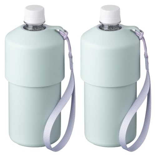 �A�g���X �y�b�g�{�g���z���_�[ 2�Z�b�g ���� 500ml 650ml �ۗ� �ۉ� �y�b�g�{�g���N�[���[ �^��f�M �X�g���b�v�t�� �X�e�����X �y�b�g�{�g���J�o�[ �p�`�y�b�g�{�g���Ή� �{�g���C���{�g�� �~���g ABIB-A2MI2P