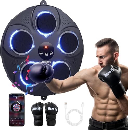 Lista de Niños en Boxer que puedes comprar esta semana. 50 AI-PIKA Máquina de Boxeo Musical Interactiva para Niños y Adultos, 9 Modos Ajustables, Saco de Boxeo con Luces, Bluetooth y Sistema de Puntuación | Ejercicio en Casa Divertido
