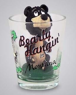 Montana Bear Bobble Head Shot Glass