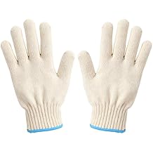 Heat Resistant Gloves - 932F Oven Gloves, Cut-Resistant Grill Gloves, Cooking Gloves for BBQ, Grilling, Baking, Cutting, Welding, Smoker Fireplace, 1 Pair 2 Pieces Set, White