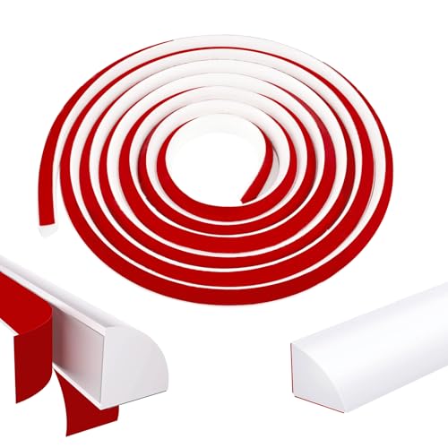 Flexible Quarter Round Molding, 118 inch Self-Adhesive Trim Molding Peel and Stick Bendable Molding Trim, Waterproof Quarter Round Trim for Wall Edge Corner Cabinet Edge Countertops