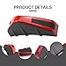 Cuymoap 4 PCS Car Rear Bumper Diffusers, Shark Fin Decoration Spoiler, Anti-collision Airflow Buffer Device with Fixing Screws, Universal Rear Bumper Lip Wing Modification for Most Cars (Red)