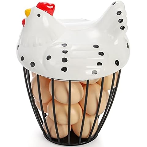 Cesta de huevos Yopay, soporte de cerámica para huevos Cover