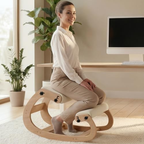 Adjustable Kneeling Chair with Rocking Motion