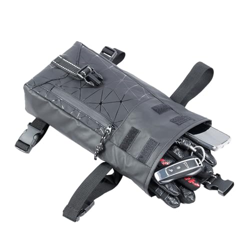 Bolsa cartuchera para motocicleta impermeable de 2L con bandas reflectantes 2