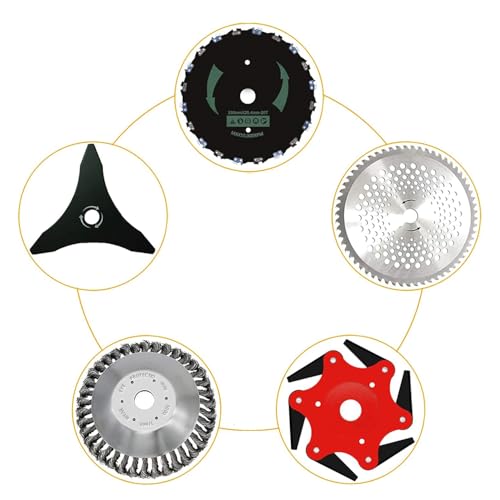 10PCS Brush Cutter Blade Adapter kit, Trimmer Attachments for String Trimmers Brush Cutter, with Universal Adapter Kit, Premium Stainless Steel Trimmer Head Compatible with Cutter, Weed Eater - Thumbnail 7