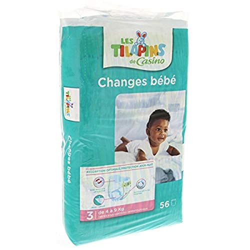 Tilapins Change Bébé Taille 3 Midi, 56 unités
