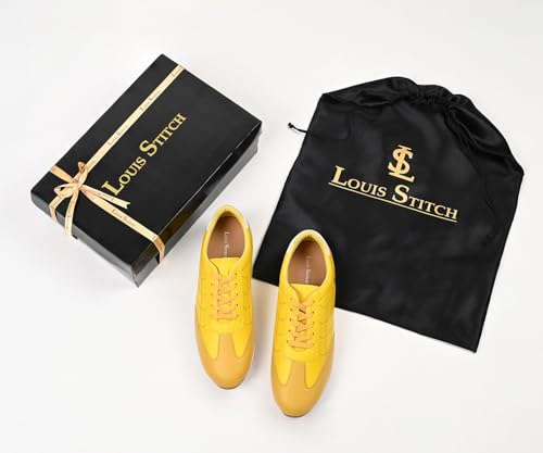 Image of LOUIS STITCH Men's Casual Lightweight Lace-Up Low-Top Sneakers for Men| Cushioned Comfort | Lightweight & Comfortable Casual Lace-Up Shoes | LSP-SNK-AVI010