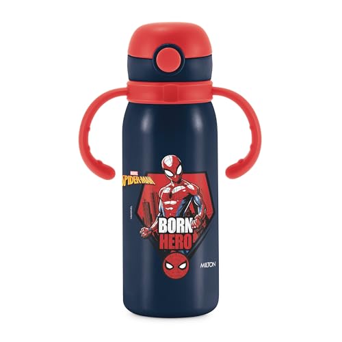 Image of MILTON Marvel Fountain 650 ISI Certified Stainless Steel Water Bottle, Leak Proof, Rust Proof, Single walled,1 Yr Warranty, Ideal Sipper Water Bottle for School Kids Bottle, 625 ml, Shiny Blue