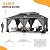 ALAULM 12'x20' Hardtop Gazebo, Outdoor Double Roof Canopy with Netting and Curtains, Galvanized Metal Frame, Sunshade for Patio, Backyard, Deck and Lawns-Gray