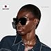 Gucci GG1861S GG Interlocking Logo Square-Shaped Non-Polarized Sunglasses for Women – Includes Luxury Eyewear Kit – Black Frame with Grey Lens