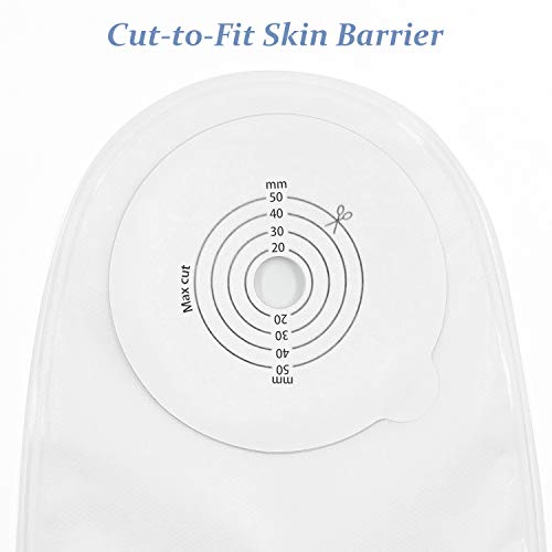 Ostupmed 15 Pcs Urostomy Bag, Ostomy Bags With Closure For Colostomy Ileostomy Stoma Care, Cut-To-Fit 3/4"-2(10-50Mm) #TOP2