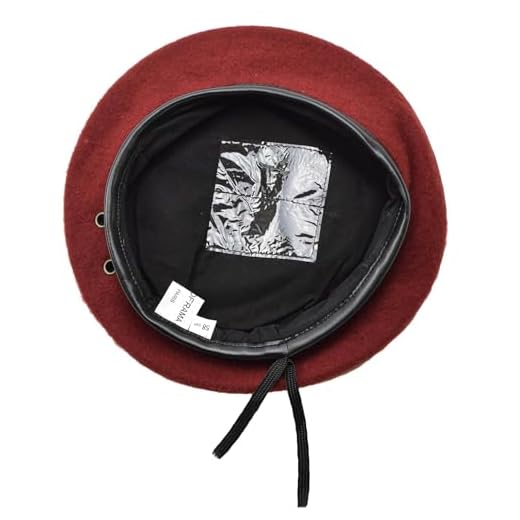 Béret militaire rouge original français pour homme - Béret de la Force Armée en laine légère, Rouge, Taille unique