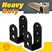 2x4 Door Barricade Bracket Heavy Duty Open Bar Security Holder Bracket Security Bar Door Stopper Fits 2x4 Boards Lumber Door Jammer and Tool Hanger for Your Home Barn Shed Garage Gate (Black-Set4-M2)