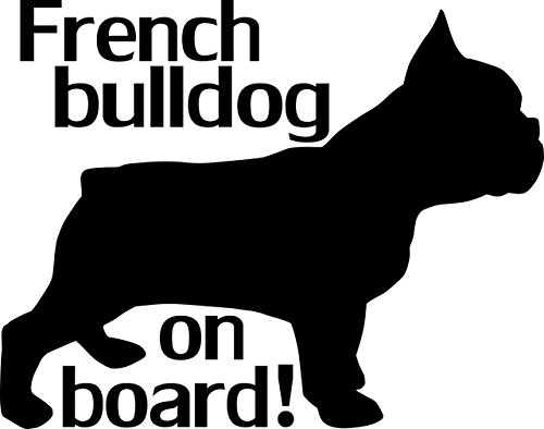 Adesivo paraurti per auto con bulldog francese on Board!, in vinile (piccolo: 12 cm x 15 cm)
