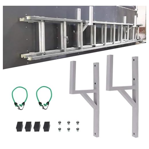StarONE 2pcs Universal Cargo Aluminum Side Mount Ladder Racks Fit for Enclosed Trailer Exterior or Interior Side Wall
