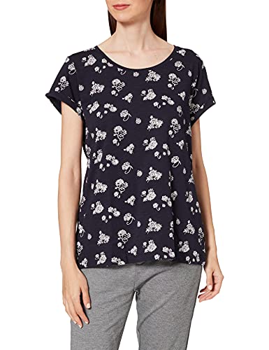 Edc by Esprit Basic Print T-Shirt, Blu (400/Navy