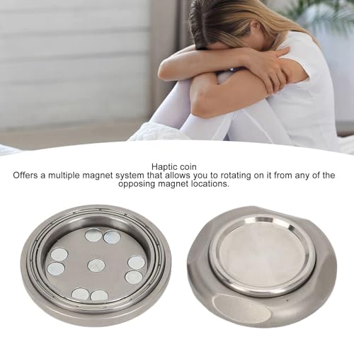 Brinquedo magnético háptico silencioso de aço inoxidável com ponta de dedo giratório metal háptico p