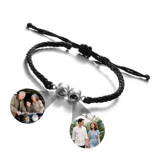 Custom Bracelets with Picture Inside Personalized Gifts for Men Women Picture Bracelet Personalized Photo Projection Bracelet Memorial Gifts Any Special Day Gifts