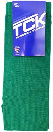 Chaussettes Base-ball TCK – Stirrups Large – Vert Et Noir – 100% Nylon