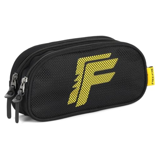 Estojo Duplo Free Fire Organizador Infantil Escolar (Preto)