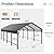 SUNLEI 12X20X8.48 FT Carport, Heavy Duty Carport Canopy with Galvanized Steel Roof and Frame, Metal Carport Upgraded Extra Large Garage for Pickup, Boat, Car and Tractors