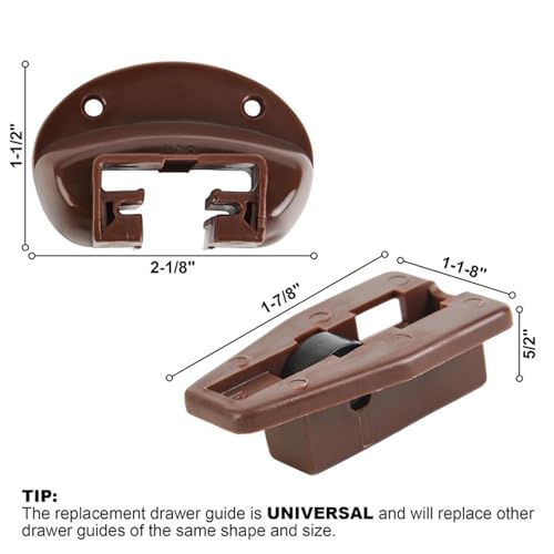 Guías para cajones de cocina y baño: kit de reparación para montaje central 5