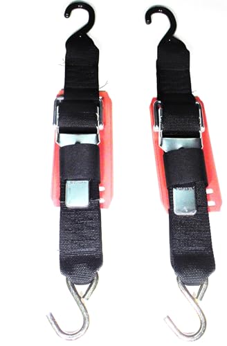 Rod Saver 2PB2VP Paddle Buckle Transom Tie-Down w/Orange Pads - 2