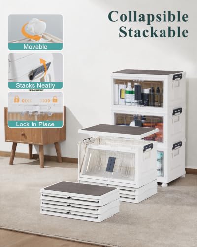 Image of OlarHike 23QT Storage Bins with Lids for Closet, Office, Dorm, 3 Pack