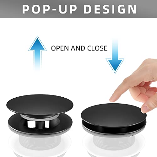 Exakey Tub Drain Black With Removable Pop-Up Freestanding Bathtub Drain Stopper,Upgraded Free Standing Tub Drain Anti-Rust And Watertight Matte Black #TOP4