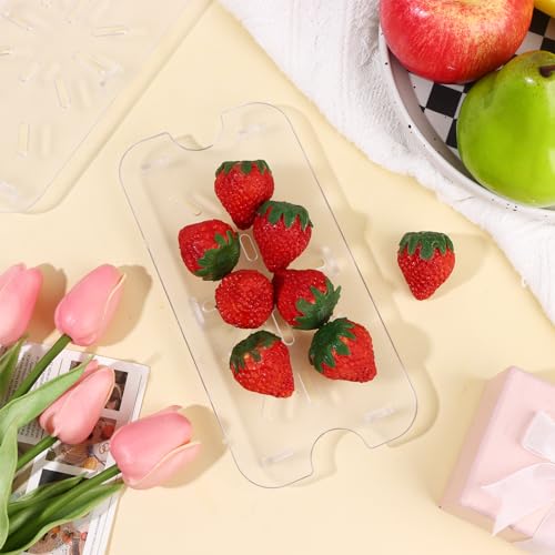 Coscosx DREAM-WONDERLAND3002 12 Pcs Plastic Drain Shelf For 1/4 Size Food Pan Clear Plastic Grate Acrylic Food Drain Trays Plastic Drain Pan Clear Drain Trays For Food Fruit Vegetables Sink Teapot Dish Kitchen Restaurant Hotel thumb #1