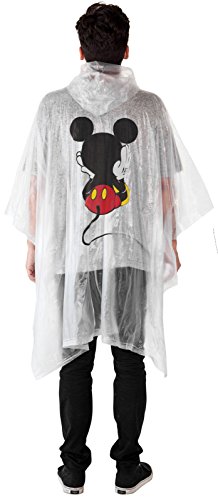 Disney Mickey Mouse Rain Poncho Hoodie Print Unisex Adult (Mickey Front & Back) #TOP1