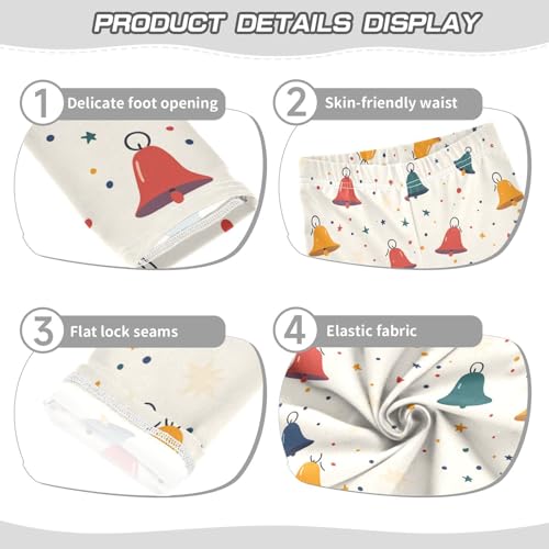 Girls Leggings Bell Christmas Toddler Girls Clothes Leggings for Girls Toddler Girls Leggings 3-4T3