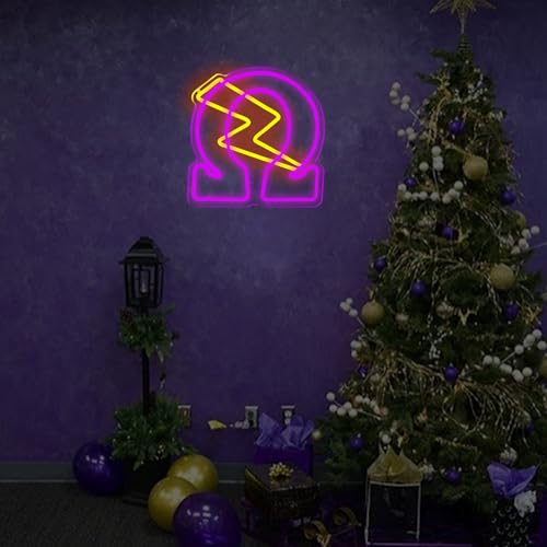 Image of Tiabuy Psi Phi Fraternity Neon Signs for Wall Decor,Omega Neon Lights with Dimmer Switch, USB Power LED Neon Lights for Birthday Gfits, Party Decor, USB Power Sorority Gifts