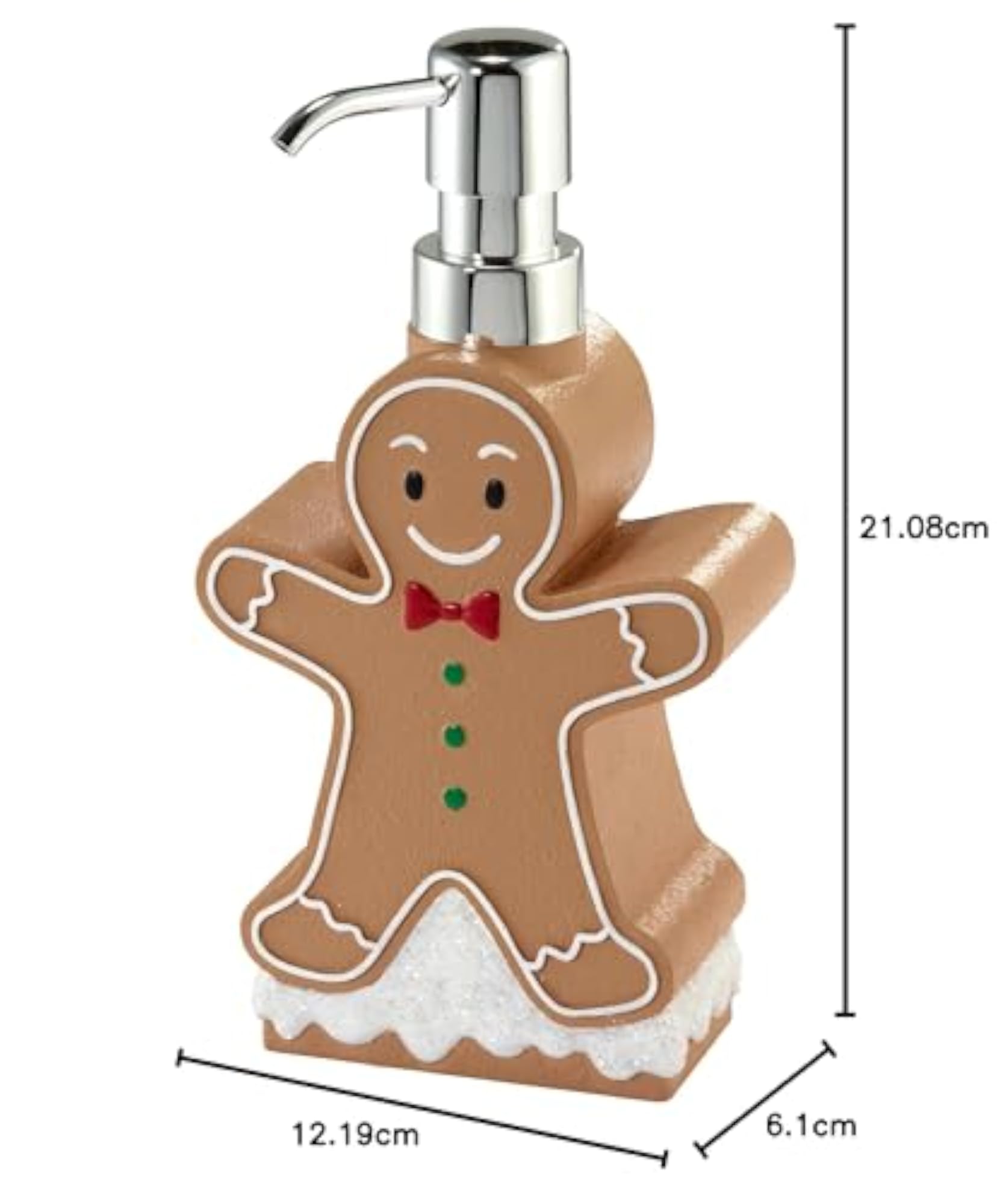 Hand-Painted Resin Lotion Pump Dispenser, Holiday Decor