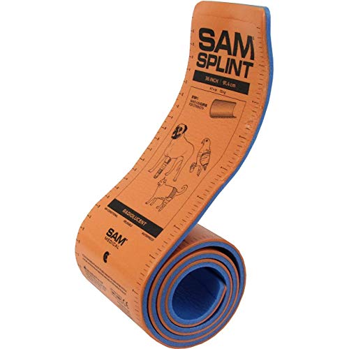 Veterinary SAM Splint - Moldable for Dog, Cat - Orange/Blue 36
