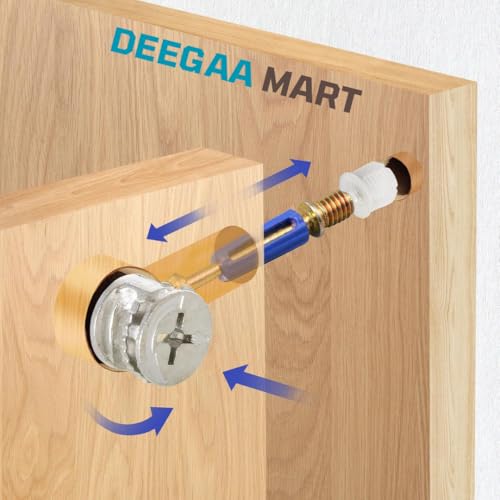 Image of Minifix Cam Fitting, Set of 20, Steel Cam Lock Nuts for Cabinet Drawer Dresser and Wardrobe Furniture
