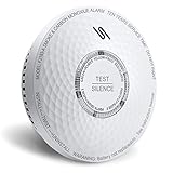 Ecoey Smoke Detector Carbon Monoxide Detector Combo, 10-Year Battery Combination Smoke Carbon Monoxi