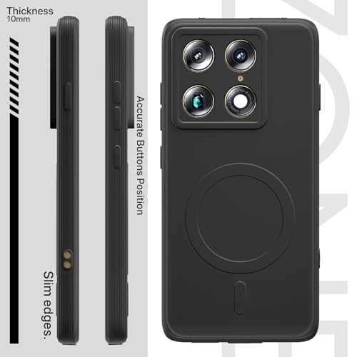 Image of Pikkme Back Cover for Motorola Moto Signature 5G Soft Matte Silicone Mag-Safe Design (Mag-Safe Not Support) Camera Protection | Slim Fit Bumper Cover (Black)
