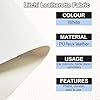 KELUBATU Upholstery Faux Leather Fabric 100 x 140 cm, Grain Synthetic Upholstery Leather-Pebble Leatherette PU Vinyl Fabric by One Metre for Home Upholstery Car Decor DIY Projects, White #4