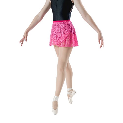 HDW DANCE Lace Dance Wrap Skirts for Women and Kids Cotton Waistband