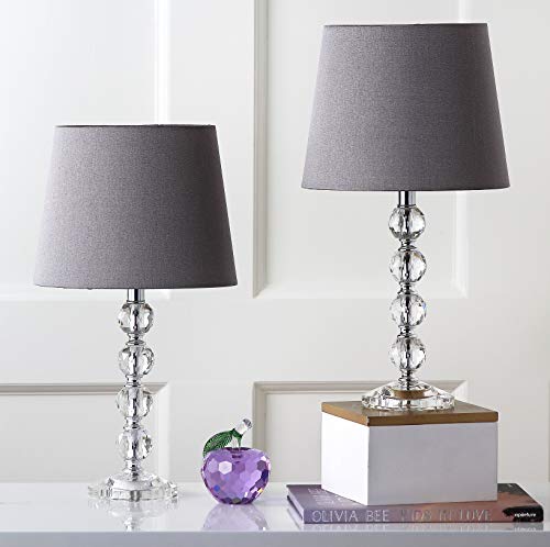 Safavieh Lighting Collection Nola Stacked Crystal Ball 16-inch Table Lamp (Set of 2)