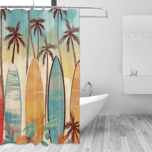 Rideau de douche imperméable lavable avec crochets pour baignoire et douche 182x182