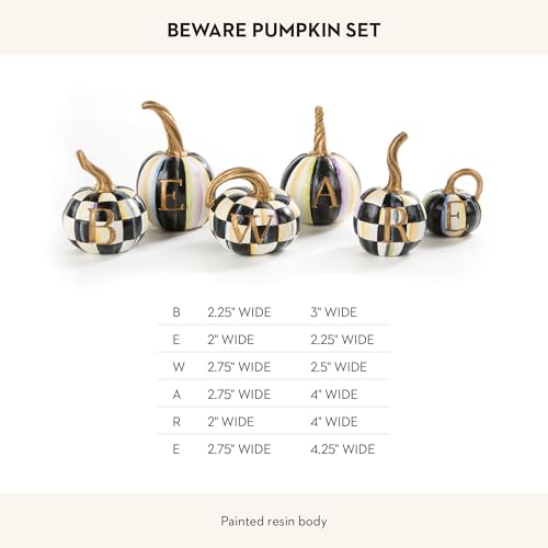 MACKENZIE-CHILDS-Beware-Resin-Pumpkin-Decor-Set-Decorative-Halloween-Decor-for-Home-Decoration-Set-of-6 MACKENZIE CHILDS Beware Resin Pumpkin Decor Set Decorative Halloween Decor for Home Decoration Set of 6