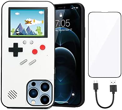 Gameboy Case for iPhone 12 Pro Max, Funny Game Console Case for Men and Women, Playable Gaming Case for iPhone 12 Pro Max White