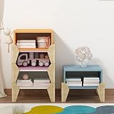 SANYOAC DIY Kids Bookshelf, Kids Bedroom Storage Organizer, Cute Bookshelf for Kids, Kids Bookcase R