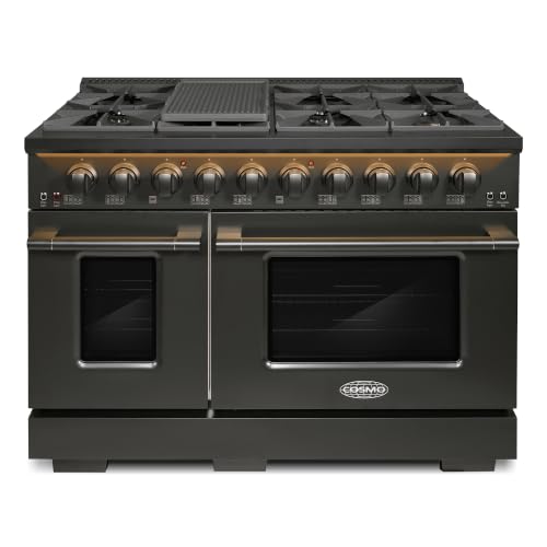 Cosmo Vista 48 inch Matte Black Gas Range